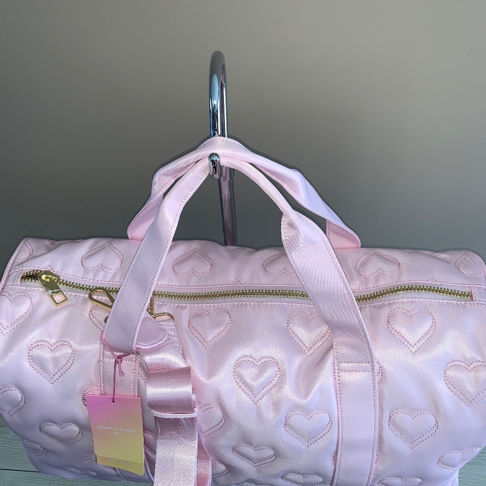 NWT Quilted Hearts Duffle Bag - Stoney Clover Lane x Target Light Pink - Picture 7 of 8